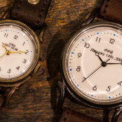 メッセージ腕時計/Simple pair(受注生産、名入れ、クリスマス限定、ペアウォッチ) 2枚目の画像
