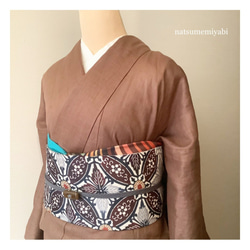 ◆【サンプルSALE】映える帯揚げ（autumn green/浅葱色/あさぎいろ）パーソナルカラー帯揚げ 13枚目の画像