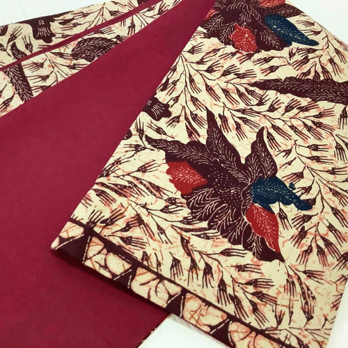 ◇ジオメトリックバティック半幅帯／kimono ethic