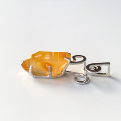 Silver925オレンジ水晶 ✴︎神殿ペンダントトップ 2枚目の画像