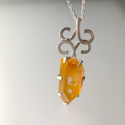 Silver925オレンジ水晶 ✴︎神殿ペンダントトップ 5枚目の画像