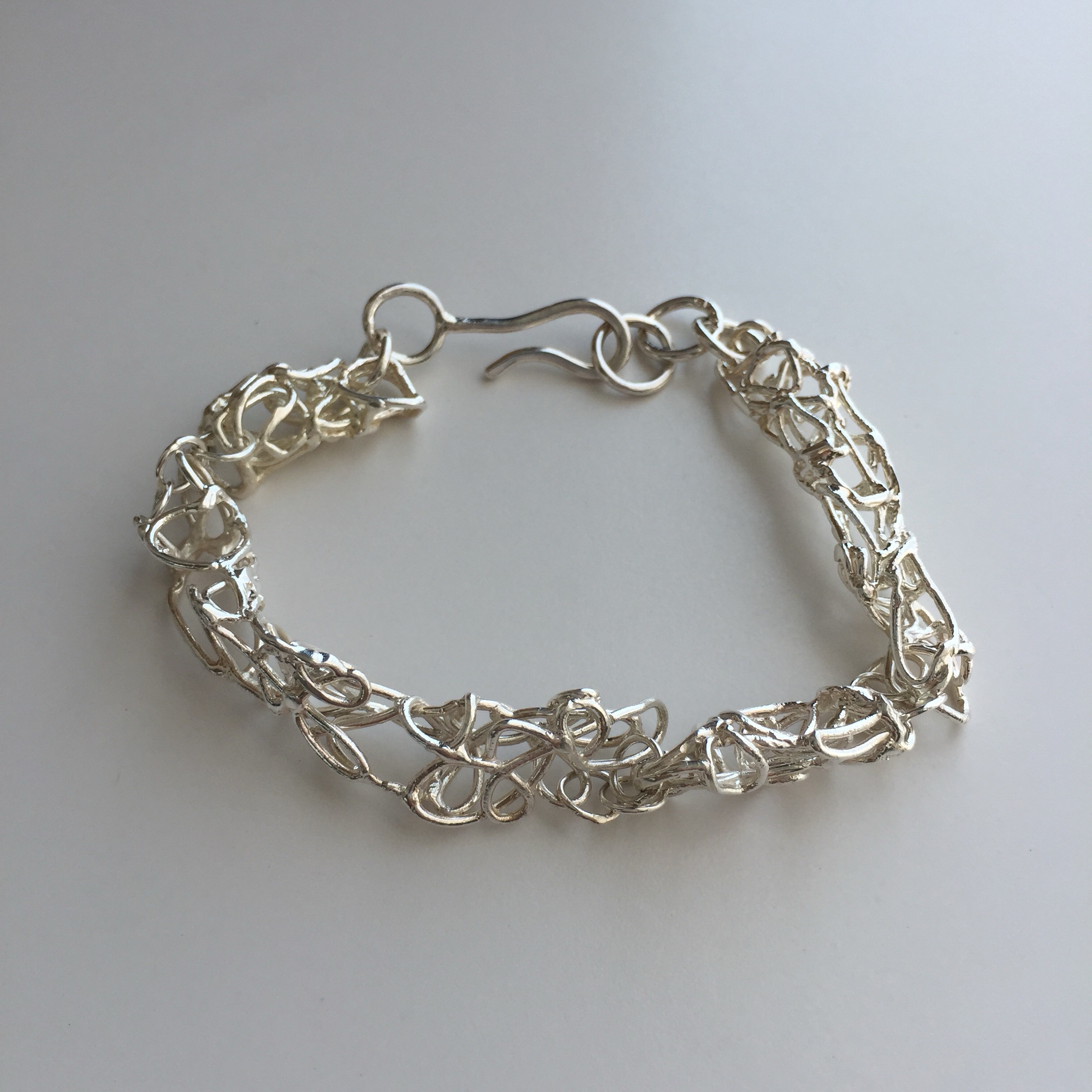 1点物【silver925 透かし編み◆ブレスレット】