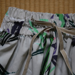 浴衣地　菖蒲模様　タックゴムスカート　Ｆサイズ 3枚目の画像