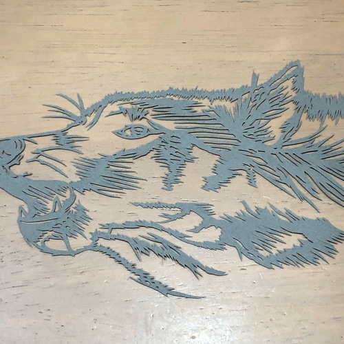 送料無料 オオカミ 切り絵 切り絵 CHI-JARCK 通販 10295406