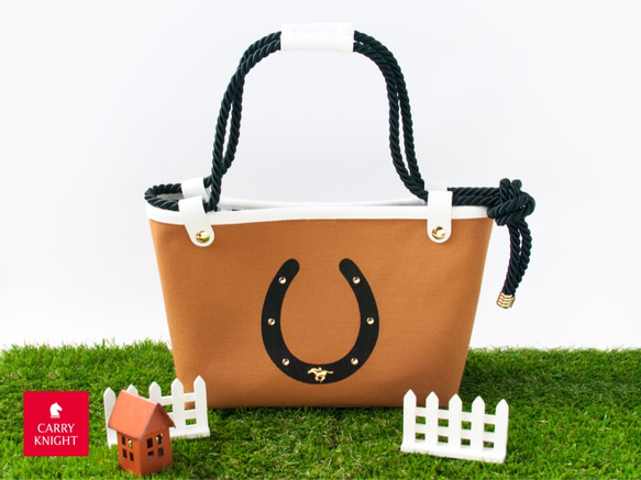 HORSESHOE TOTE BAG〈 Brown 〉 1枚目の画像