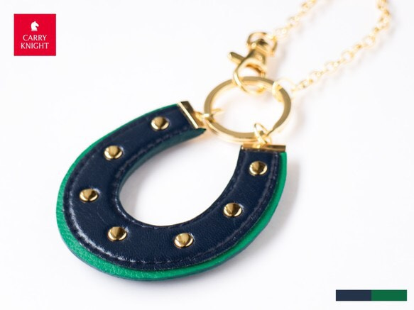 HORSESHOE CHARM 【navy×green】 1枚目の画像