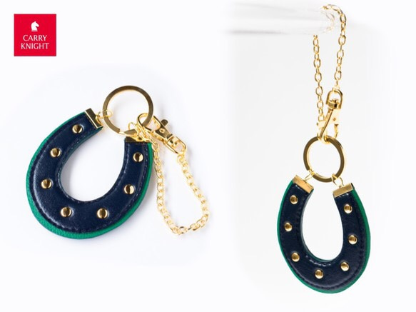 HORSESHOE CHARM 【navy×green】 2枚目の画像