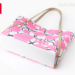 DARUMA BAG 〈 Neon pink × White 〉 4枚目の画像