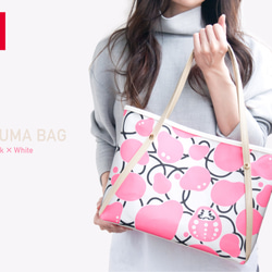 DARUMA BAG 〈 Neon pink × White 〉 5枚目の画像