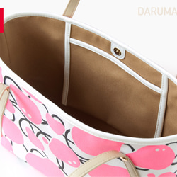 DARUMA BAG 〈 Neon pink × White 〉 6枚目の画像