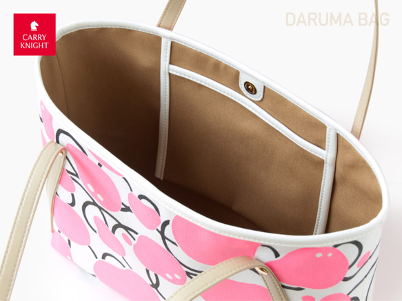 DARUMA BAG 〈 Neon pink × White 〉 6枚目の画像