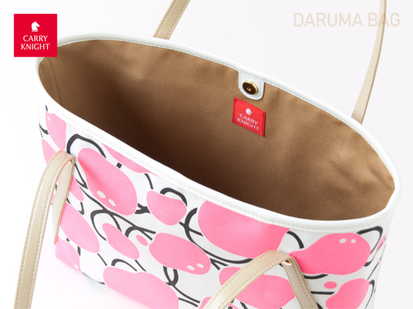 DARUMA BAG 〈 Neon pink × White 〉 7枚目の画像