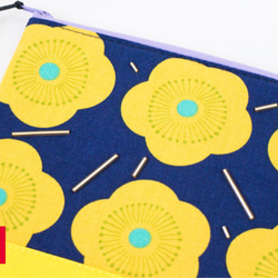 UME SQUARE POUCH〈 yellow 〉【1点のみ限定】 3枚目の画像