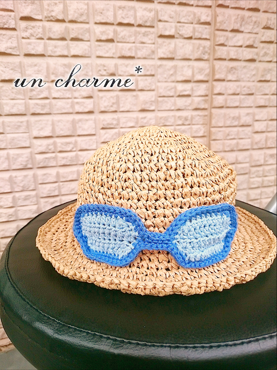 ゆり様オーダーページ　くまさん麦わら帽子　ハンドメイド