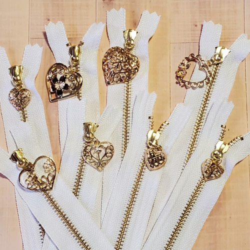 ハートのファスナー3本セット その他素材 Eiko『木綿小屋』 通販  