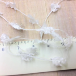 再販　ヒラヒラ糸30ｇ巻　ミニコーン仕様 　光沢あるタイプ『白』 2枚目の画像