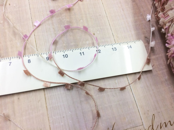 ヒラヒラ糸30ｇ巻　ミニコーン仕様 　光沢ある段染めタイプ 2枚目の画像