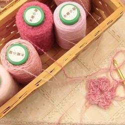 【再販】ヒラヒラ糸30ｇ巻　ミニコーン仕様 【白】 3枚目の画像