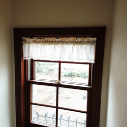 ナチュラルコットン♪フリル両開きカフェカーテン カーテン