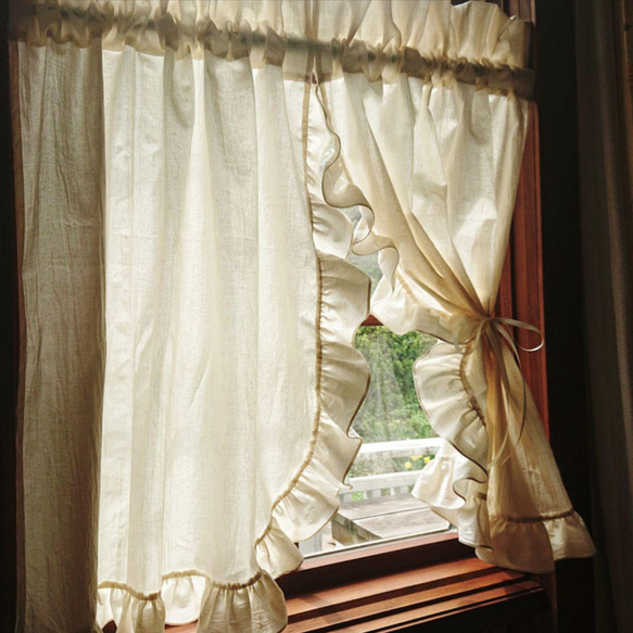 ホワイトアンティーク クロッシェ編み カフェカーテン 【公式通販】