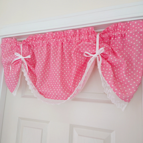 ふんわりダブルガーゼ♡両開きカフェカーテンセット ハンドメイド作品