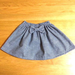 千鳥格子 リボンスカート 90 1枚目の画像