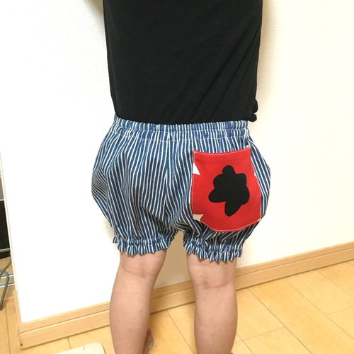 ストライプ×リボンポケット 乙女心抜群のかぼちゃパンツ 子供服 fleur 