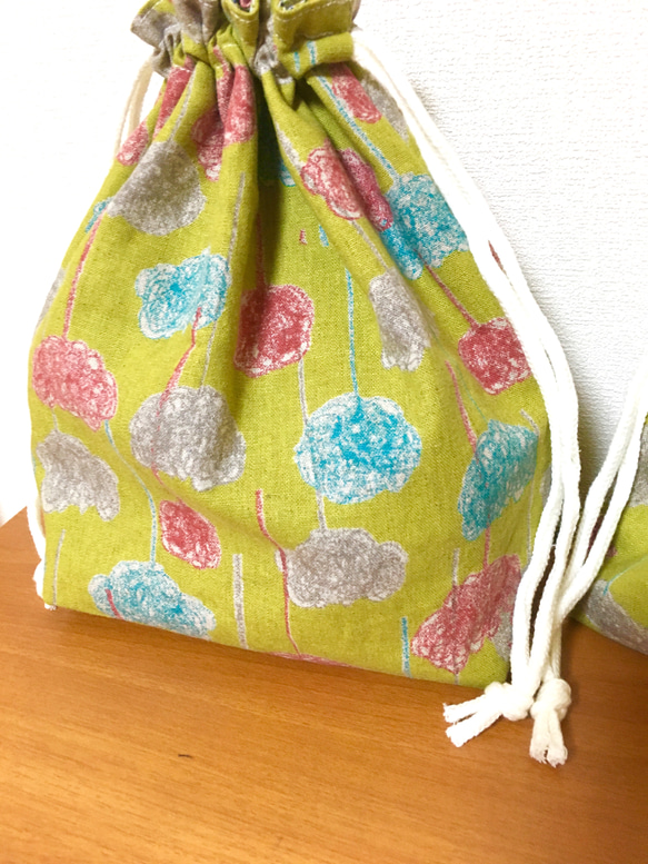 フクロウ 鳥 可愛い レッスンバッグ 体操服袋 お弁当袋オーダーメイド 
