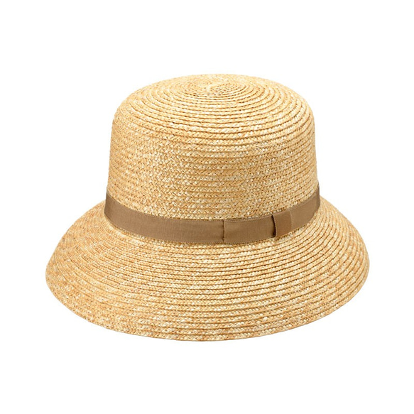 ベージュ ストロー ボートハット リボン付き ベージュ ストロー ボートハット リボン付き ベージュ ストロー ボート