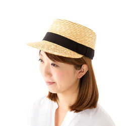 Mathis　マチス　麦わら キャップ 婦人用 帽子 ストローハット 56.5cm [UK-H027-NA] 1枚目の画像