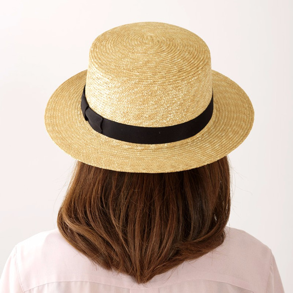 マラン/フェム 麦わら カンカン帽 ストローハット 帽子 57.5cm [UK-H043-NA] 6枚目の画像