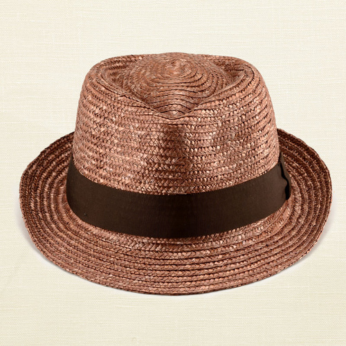 FOXEY 麦わら帽子　ブラウンリボン ノア Noa 中折れ 麦わら帽子 ブラウン ブラウンリボン 57.5cm