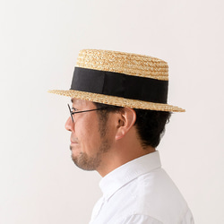 鬼麦 麦わら カンカン帽 帽子 ストローハット 57.5cm [UK-H048-M] 7枚目の画像