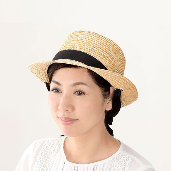 Amazon | [田中帽子店] Tina (ティナ) ポークパイ ロングリボン