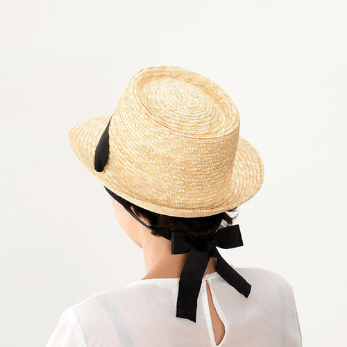 完売○Tina ティナ ポークパイ ロングリボン ハット 57.5cm [UK