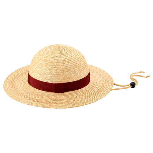 ロジャー Roger つば広 丸型 麦わら帽子 レッド アウトドア