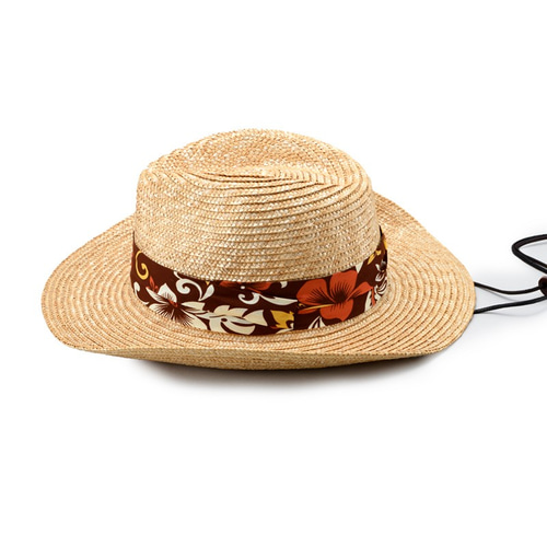 完売○GOLF アロハ 紳士用 麦わら テンガロン型 ゴルフハット 58cm [UK