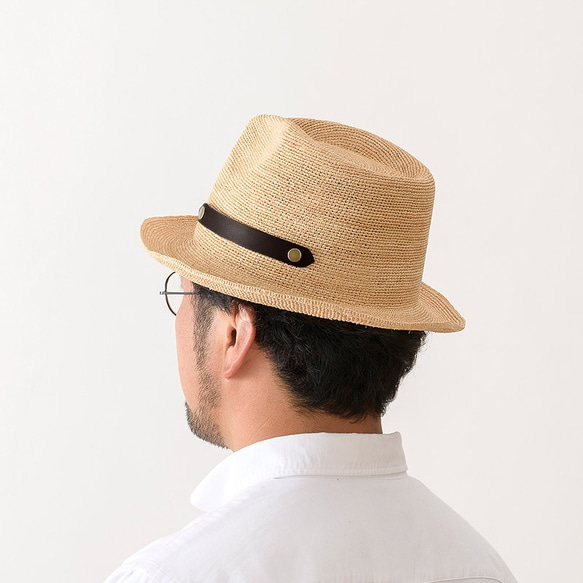 Paulo (ポーロ) ラフィア 中折れ帽子 折り畳み ハット　58cm　ブラック [UK-H057-M-BK] 3枚目の画像