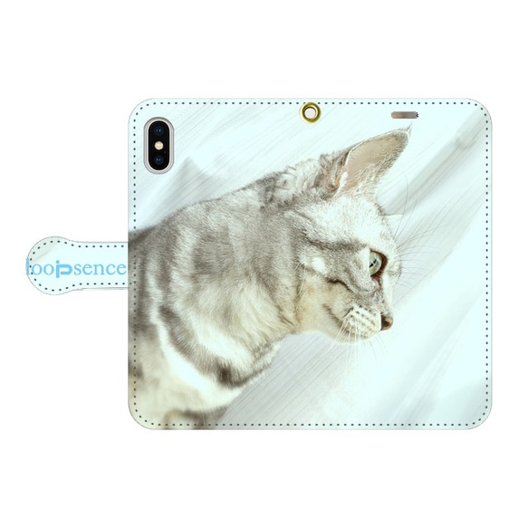 【受注生産】猫フォトデザイン。オリジナル手帳型スマホケースNo.29 5枚目の画像