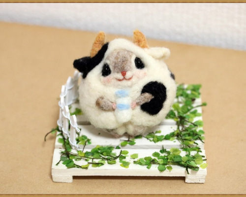 ✿mika様用✿羊毛フェルト✿うしさんと✿だるまちゃん✿おもちちゃん✿ 0_c942219234c6c5bdd642ff94ca7a