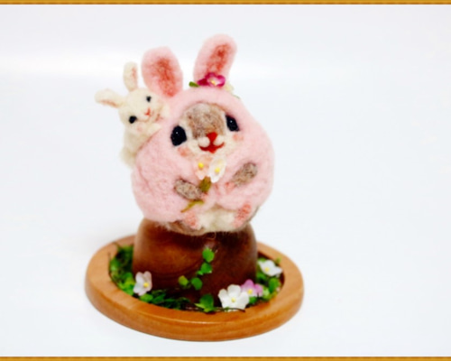 羊毛フェルト 幸せのお守り 癒しの妖精✿momoちゃん まん丸