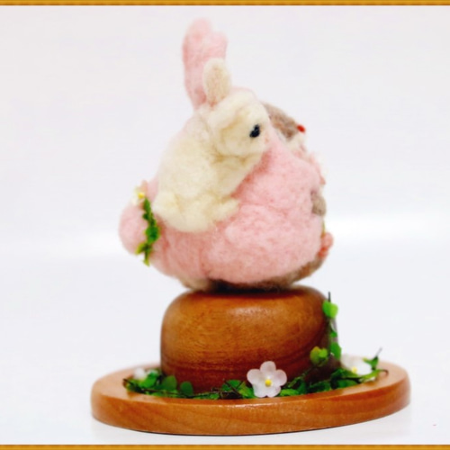 羊毛フェルト 幸せのお守り 癒しの妖精✿momoちゃん まん丸