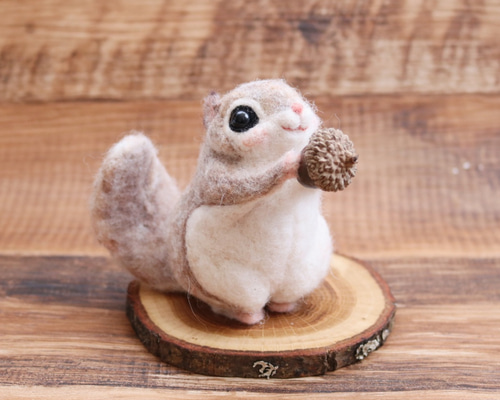 羊毛フェルト　エゾモモンガ(親子) 羊毛フェルトのエゾモモンガ | TanoMake(タノメイク) | 欲しいものが