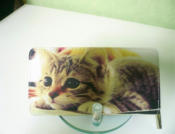 　値下げ　とっても可愛い子猫の長財布です 2枚目の画像