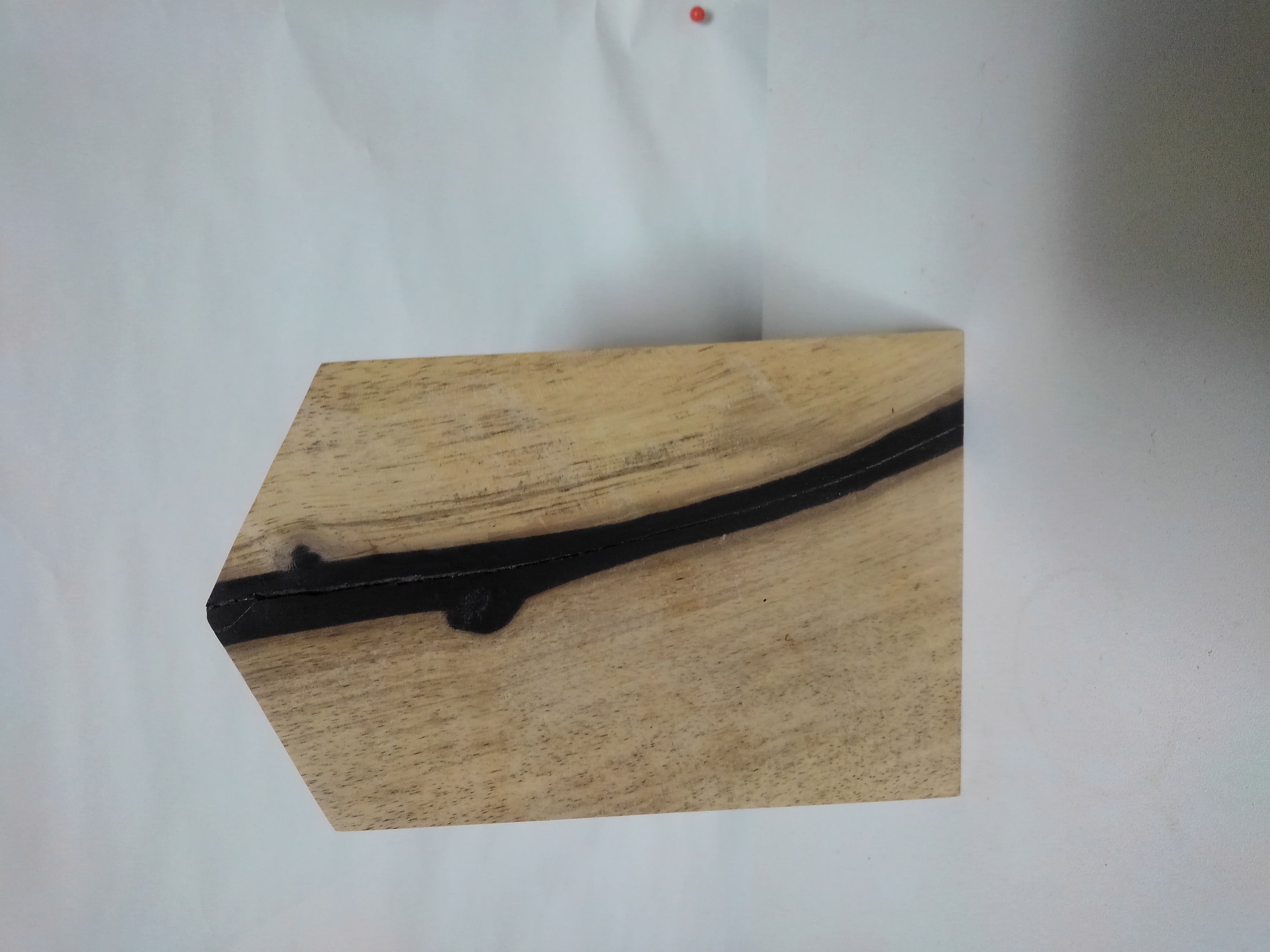 送料無料　銘木　黒柿　表札に置物に