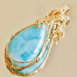 天然石：クリスマス20％オフセール♡ 空を見上げて ラリマー 14kgf