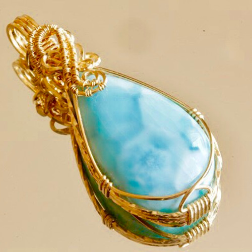 天然石：クリスマス20％オフセール♡ 空を見上げて ラリマー 14kgf