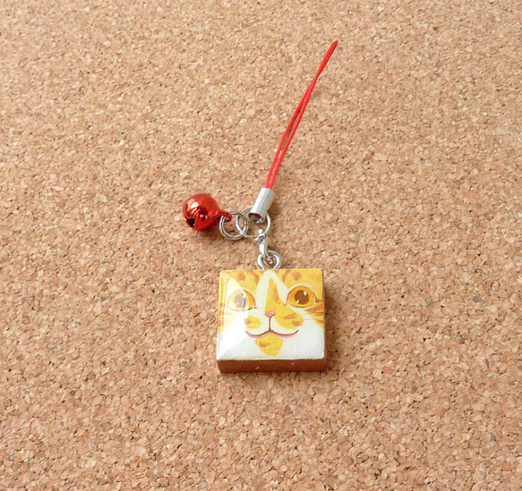 手描き猫ストラップ（2） 1枚目の画像