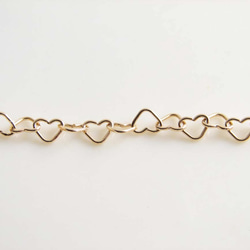 ハートブレスレット ~ Gold Heart Link Bracelet 5枚目の画像