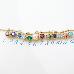 三日月と星と誕生石のネックレス~ Crescent Moon and Star Birthstone Necklace 9枚目の画像